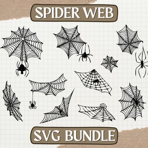 Spider Web SVG Bundle -  10 Svg Spiders Cut Files For Cricut