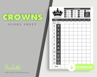 5 kronen scorekaartblad afdrukbaar, direct downloaden navulbladen