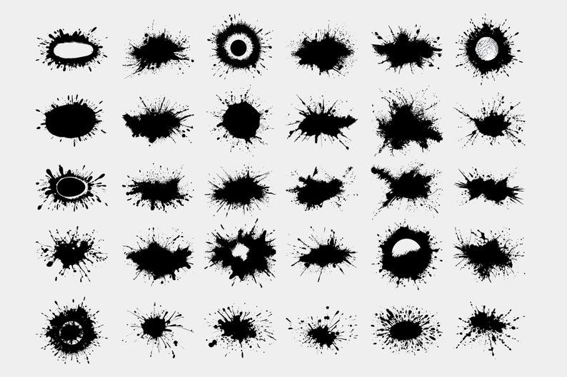 Splatter SVG Bundle Paint Splash Ink SVG File for Cricut Digital