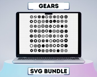 Gears SVG Bundle - Gear Cog SVG File For Cricut - Digital download