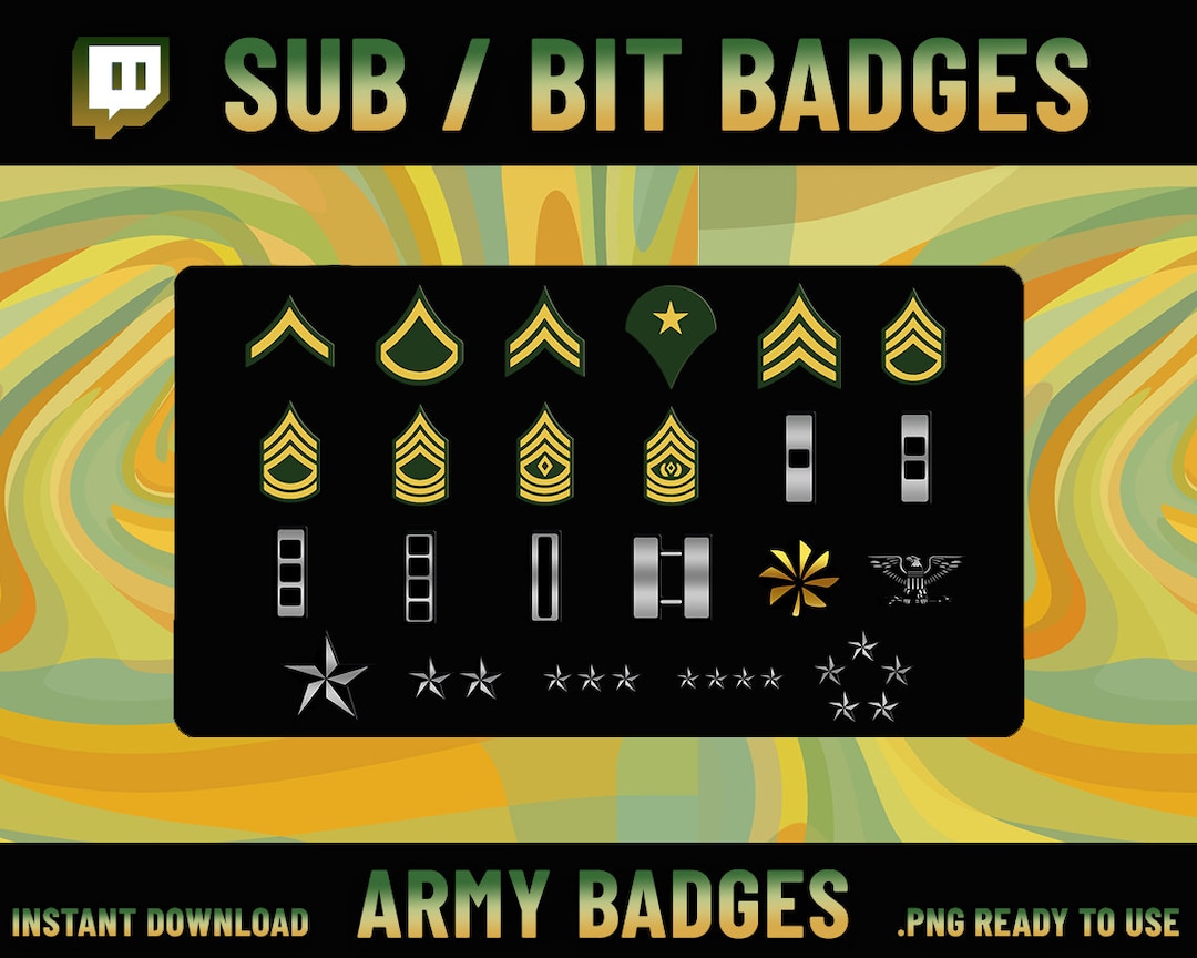 Army Military Sub Badges, Army Military Ranks Badges, High Quality Rank