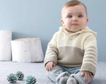 Patrón de tejido de suéter para bebé, lindo patrón de crochet para suéter para niños