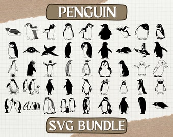 Pinguin SVG Bundle - Perfekt für Cricut, Silhouette Penguin Collection