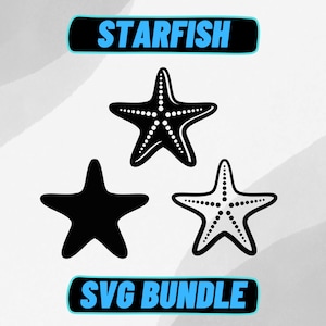 Starfish SVG Bundle - Sea Animals Starfish Silhouette