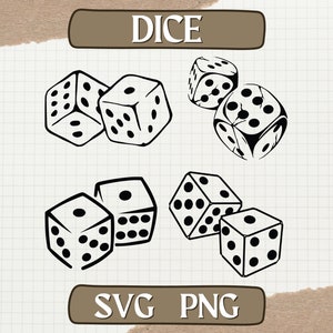 Würfel SVG Bundle - Würfel geschnitten Datei PNG Clipart Silhouette Circut