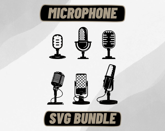 Microphone Svg and Vector Clipart Microphone 50es Svg Dxf Png Jpeg ...