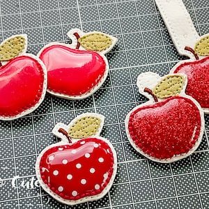ITH Embossed Apple Embroidery Design: Puffy Foam Applique (Digital Download)