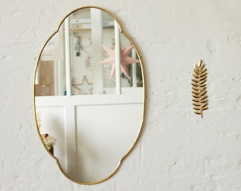 Brass Oval Mirror - Wall Mirror Bathroom Mirror Aesthetic Home Decor Aesthetic Luxurious Wall Decor MOROCCAN Brassy Gold Antique