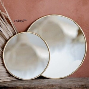 MOROCCAN CIRCLE MIRROR"Brass",Round Mirror, Moroccan Mirror, Walls Mirrors, Handmade Mirrors, Modern Wall Mirror, Circle Mirror,  By Mikwi.