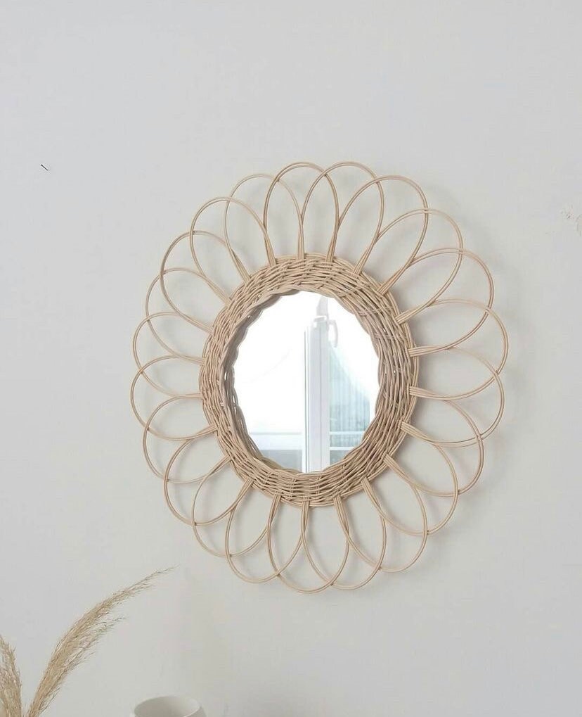 Wicker Rattan Mirror for sale Only 3 left at 70