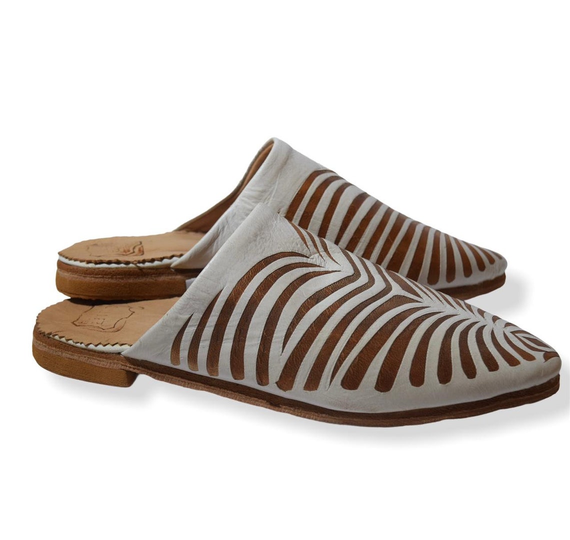 flat mules brown