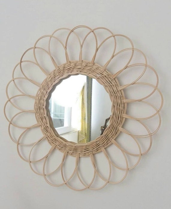 Rattan round mirrors deals