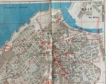 Rabat Map - Etsy
