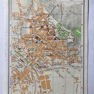 Mapa de Arezzo, Antiguo, documento original de 1970 en perfecto estado, tamaño 6&quot;x8&quot; 1/4 - cm15.5x10,5