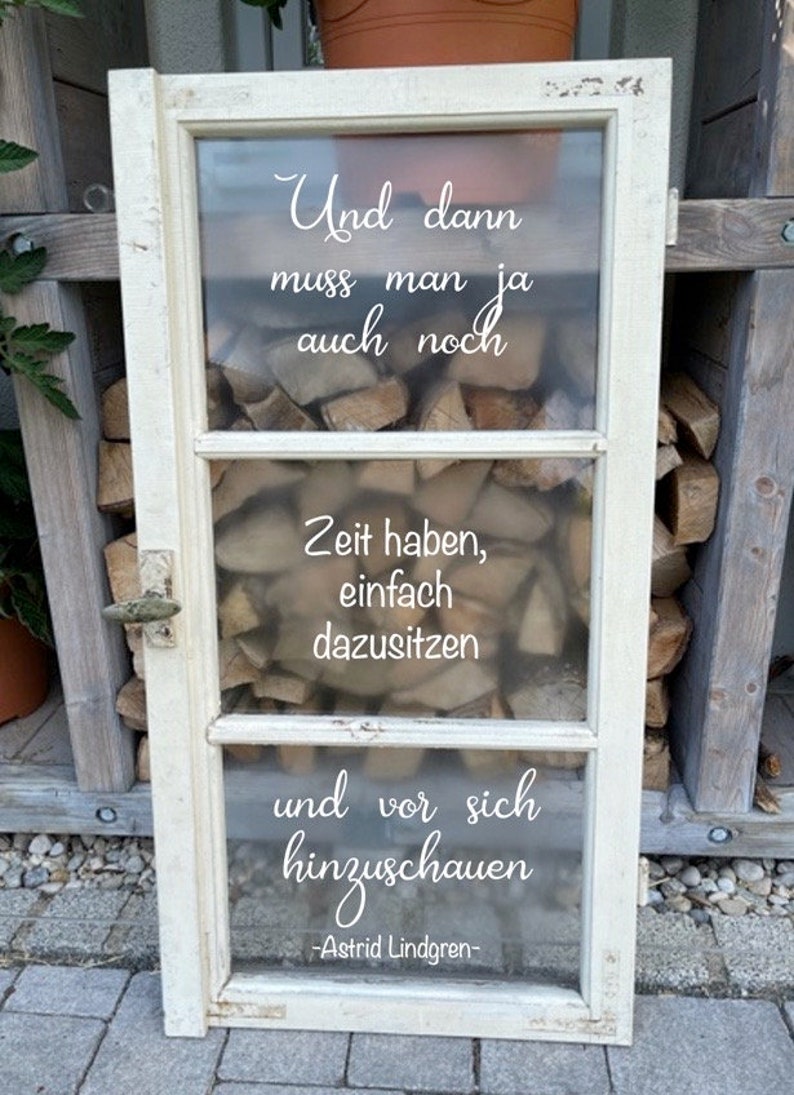 Altes Fenster Dekofenster mit Spruch Astrid Lindgren Etsy.de