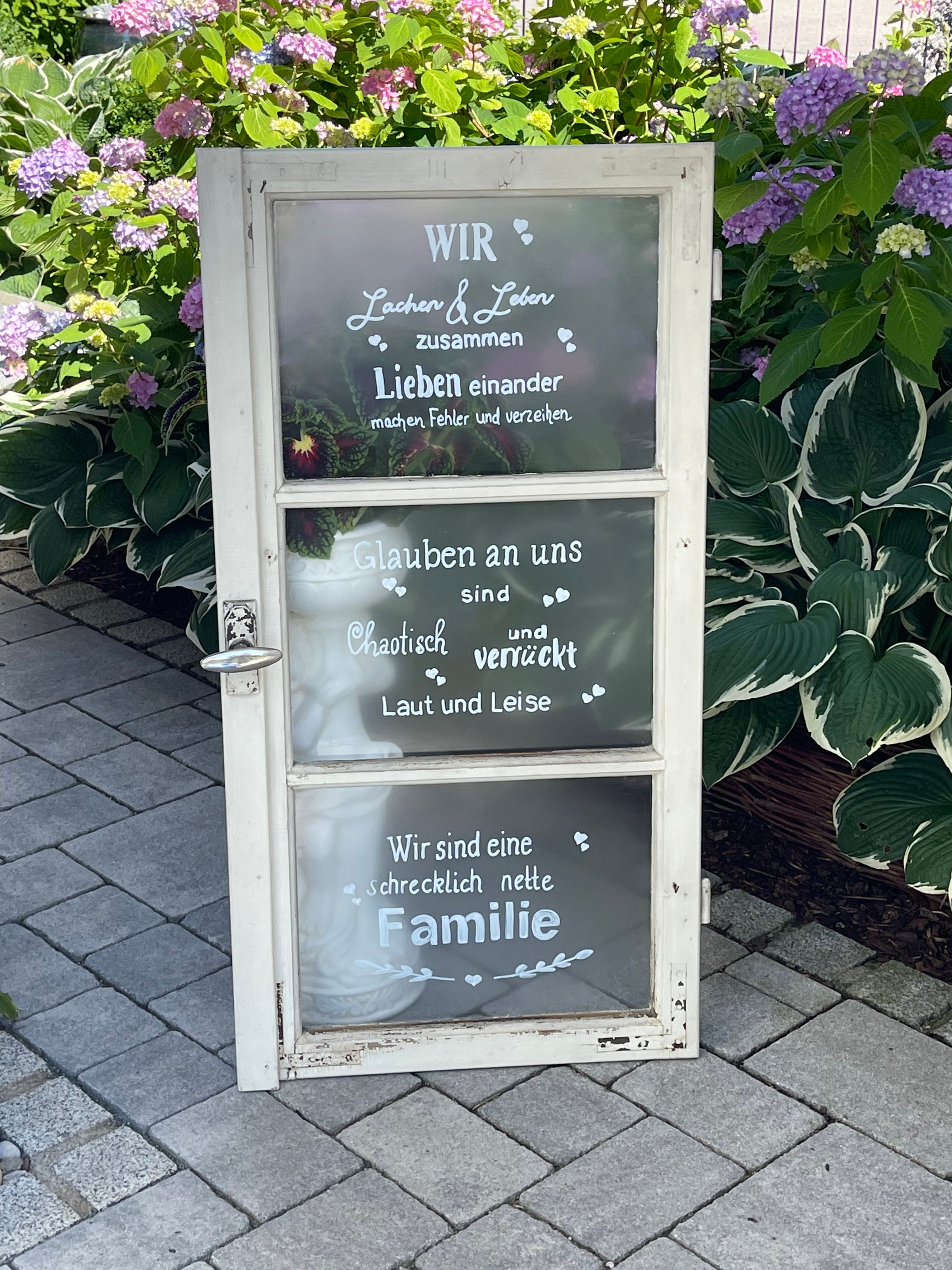Altes Fenster Dekofenster mit Spruch Familie Beschriftung Etsy