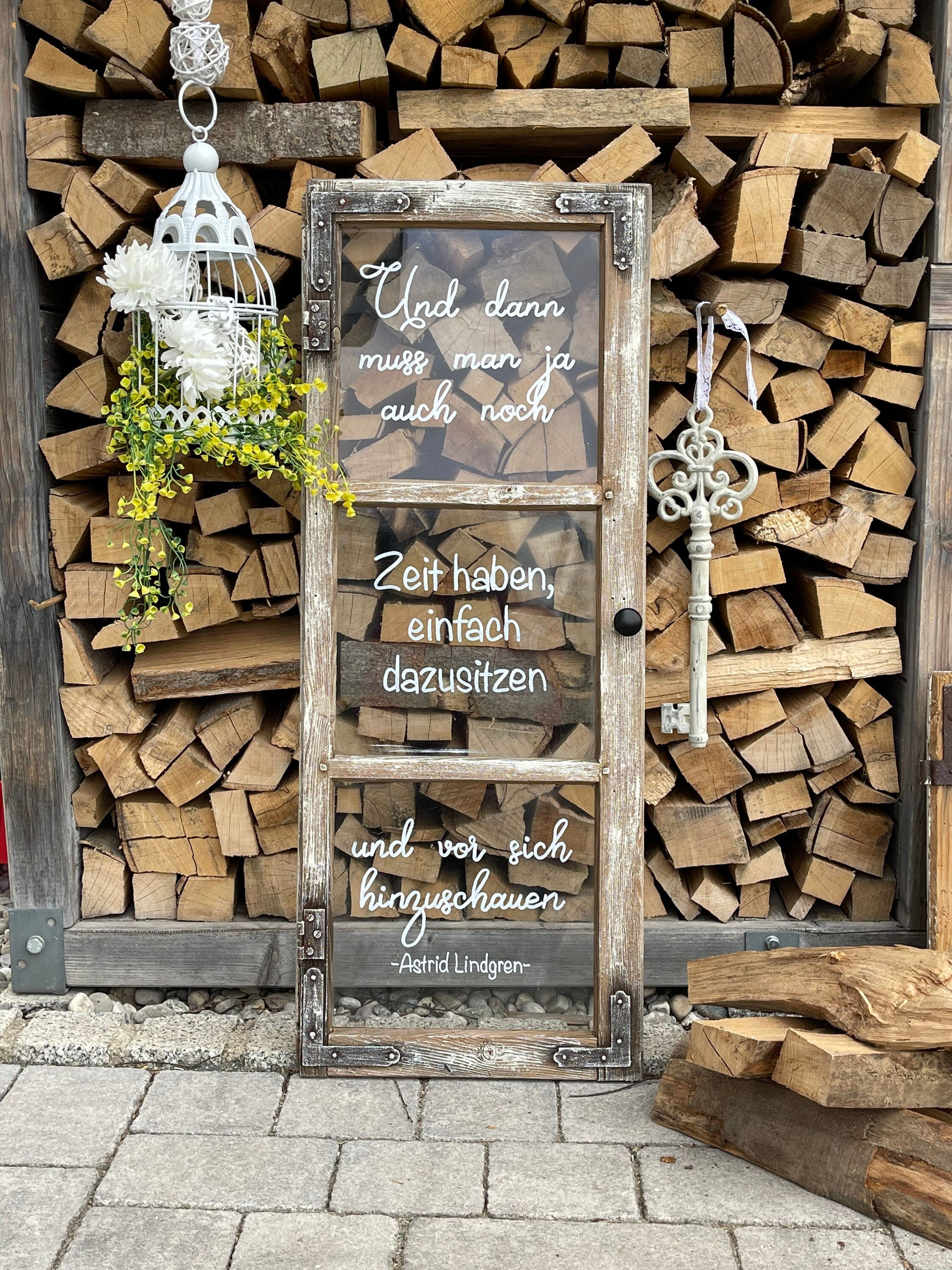Altes Fenster Dekofenster mit Spruch Astrid Lindgren Etsy