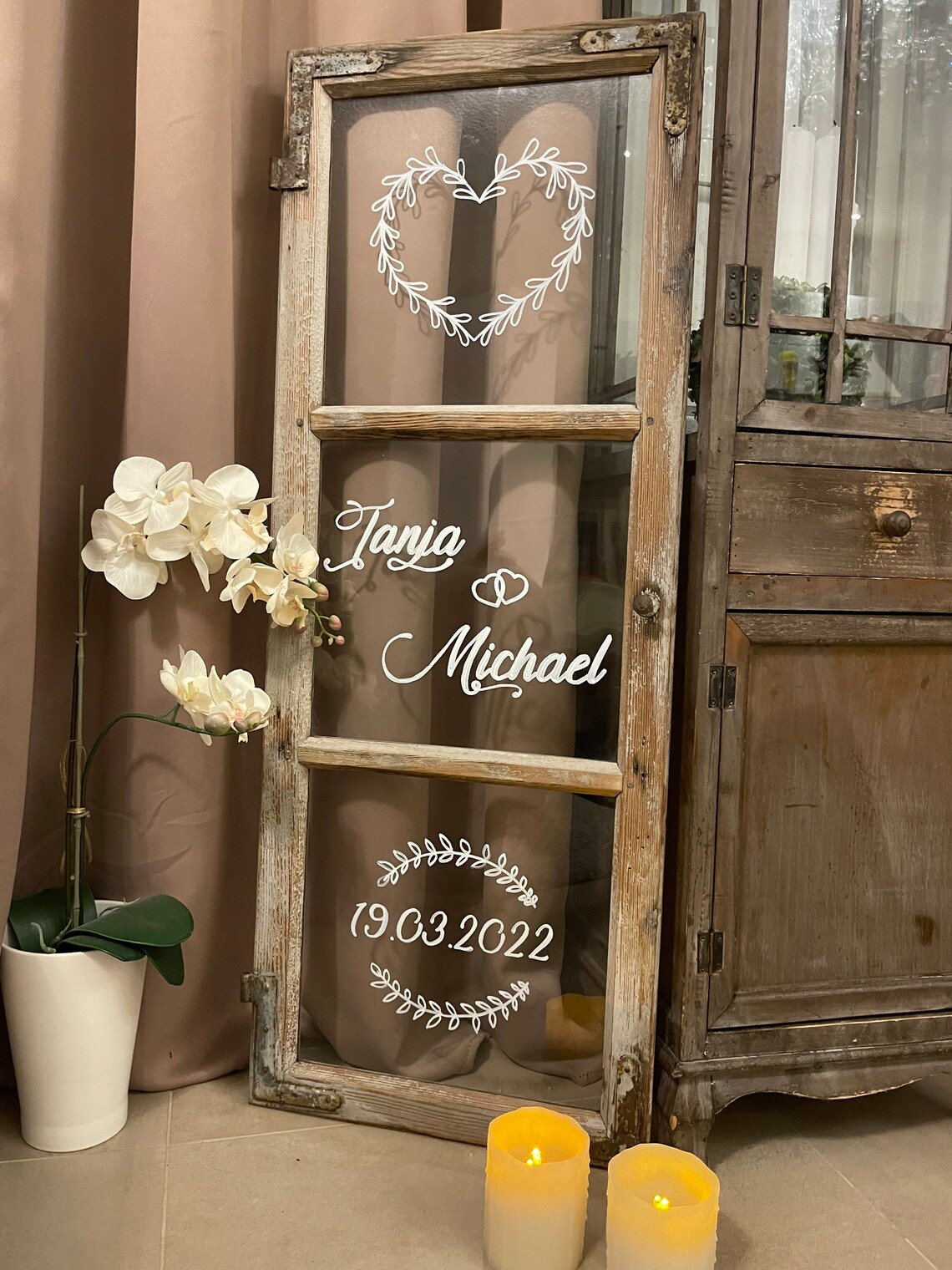 Willkommen Schild HochzeitAltes Fenster Etsy.de