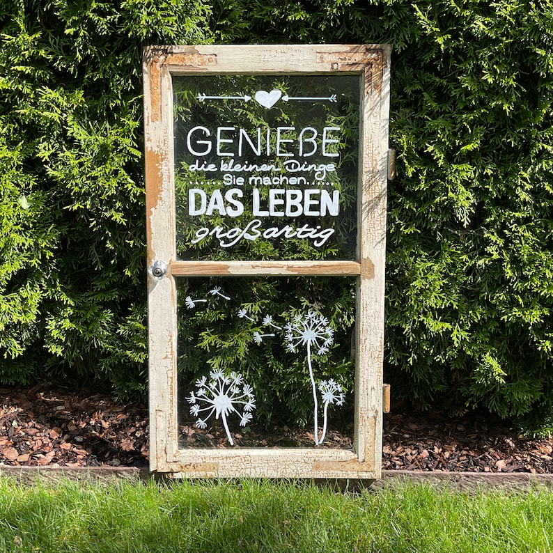 Altes Fenster Dekofenster mit Spruch kleine Dinge Etsy.de