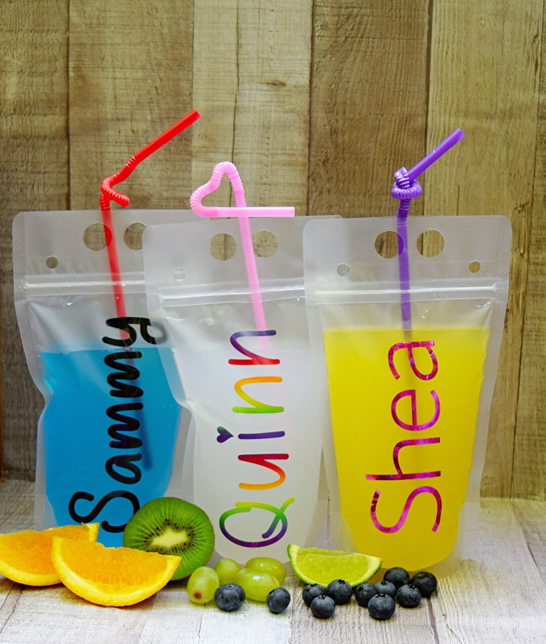 Personalized Drink Pouch Reusable Pouch for Drinks Etsy