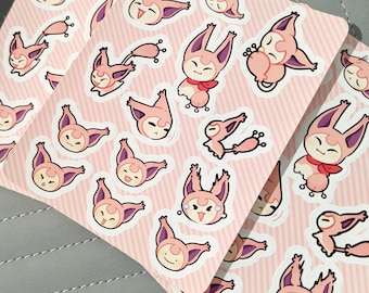 Hübscher kleiner Skitty Sticker Bogen