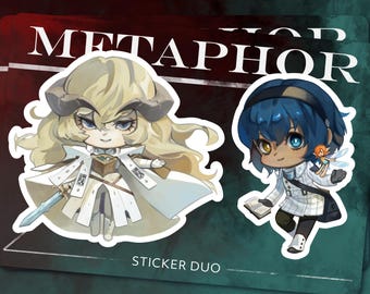 Metaphor: ReFantazio Sticker sheet | Will/Protagonist and Louis Guabern