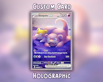 Tarjeta holográfica de Slowpoke de Galar - Personalizada