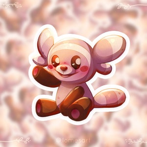 Stufful Vinyl Sticker Pocket Monster Print Fanart Pokemon Gift Autocollant Autocollants Ours mignon Kawaii Pegatinas Nounourson