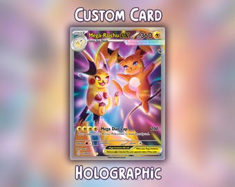 Tarjeta Holográfica Mega Raichu - Hecha a medida