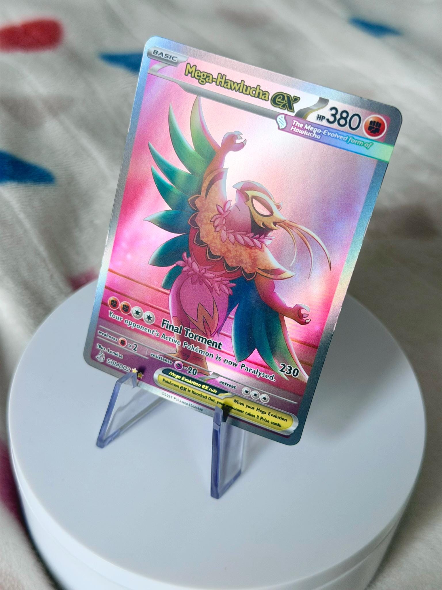 shiny hawlucha pokemon card Radiant - 081/189 Holo Rare Prize Count If you have more Prize cards remaining than your opponent Pokemon Tcg Mega Hawlucha ex