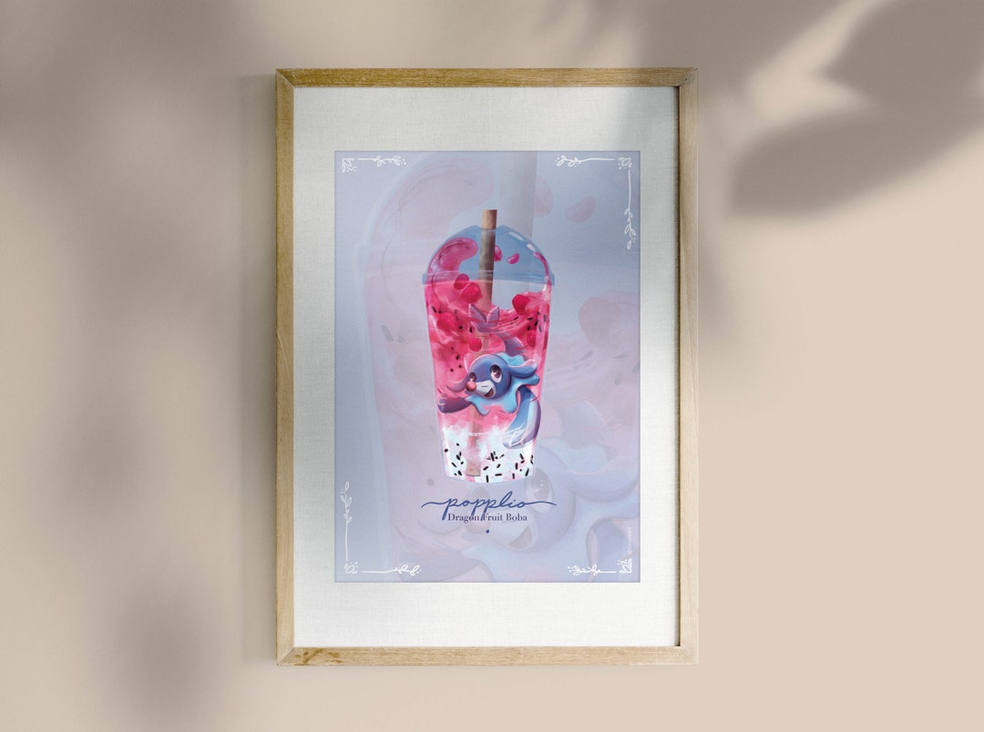 Pokemon Digital Art Printable Popplio Illustration Wall Art - Etsy
