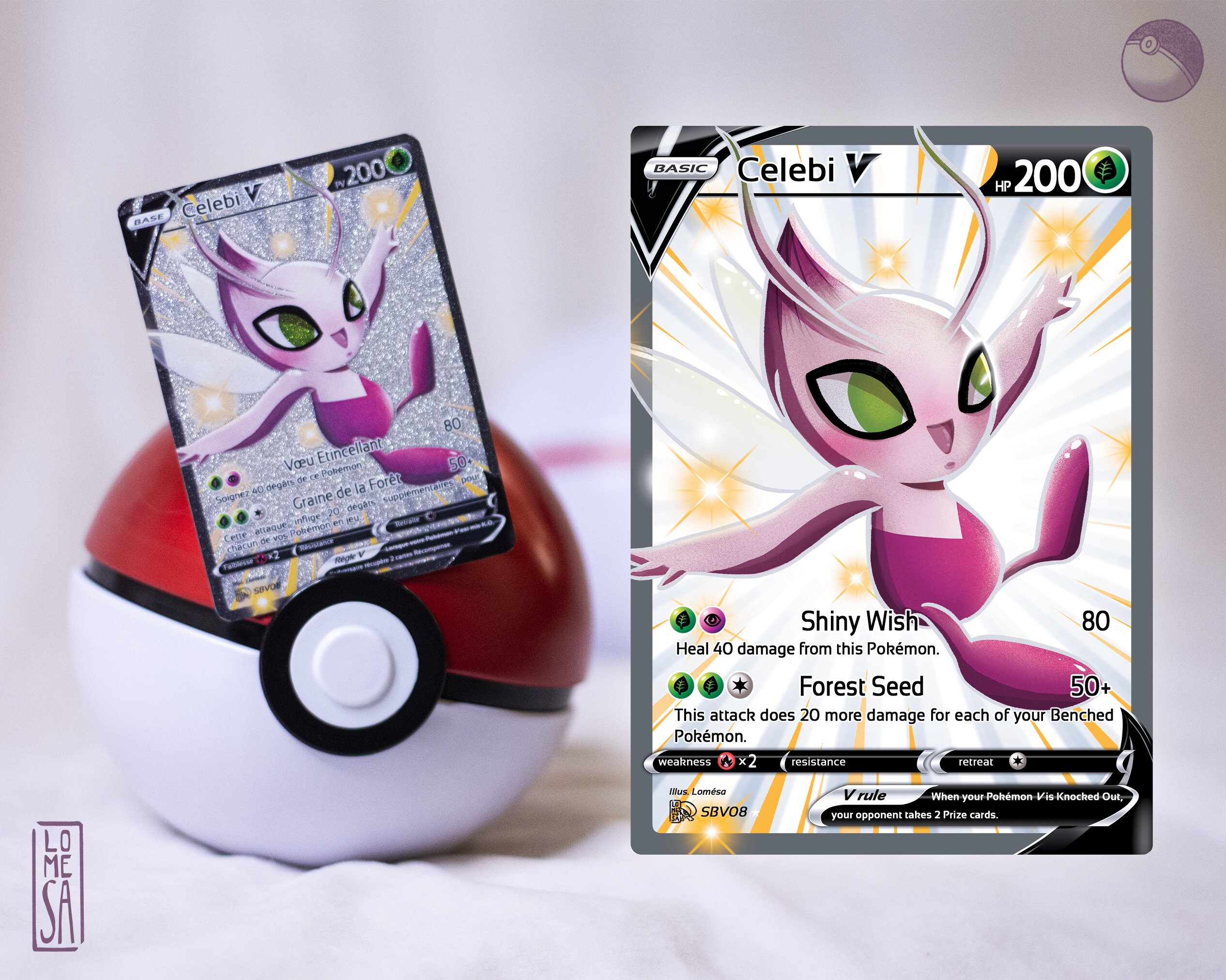 Toxel Shiny Pokemon Custom Card Glitter French English Print 