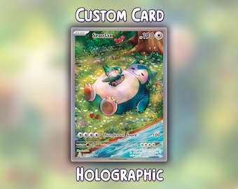 Tarjeta holográfica de Snorlax y Munchlax - Personalizada