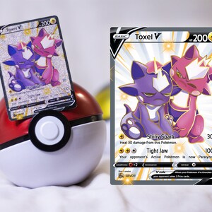 Toxel Shiny Pokemon Custom Card Glitter French English Print 
