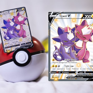 Toxel Shiny Pokemon Custom Card Glitter French English Print 