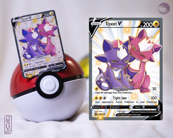 Toxel Shiny Pokemon Custom Card Glitter French English Print 