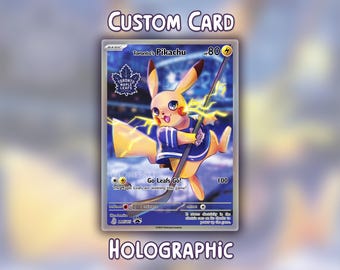 Tarjeta holográfica de Pikachu Hockey de la Hoja de Arce de Toronto (personalizada)