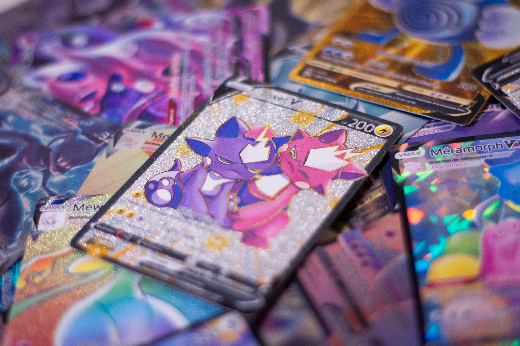 Ditto Metamorph Pokemon Custom Card Holo French English Print 