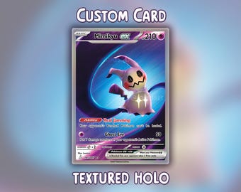 Tarjeta holográfica de Mimikyu ex - Hecha a medida