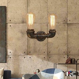 Industrial Waterpipe Wall Double Wall Light 4 Colors 8029