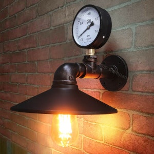 Vintage industrial Rustic Waterpipe Wall Light Sconce 8047