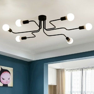 Semi Flush 6 Way Spider Light Sputnik 8008