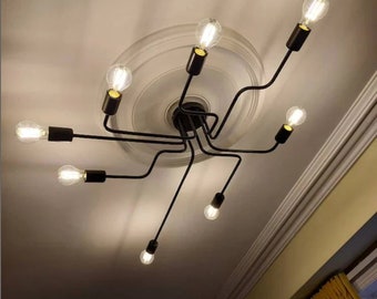 Semi Flush Spider Ceiling Pendant 8 Way Sputnik 8009