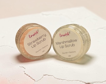 Exfoliante labial de fresa y malvavisco / Natural 10 g Delicia exfoliante