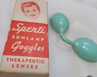 Vintage jaren 1950 Sperti Sun Lamp Bril Therapeutische Groene Sperti Faraday Hoboken NJ