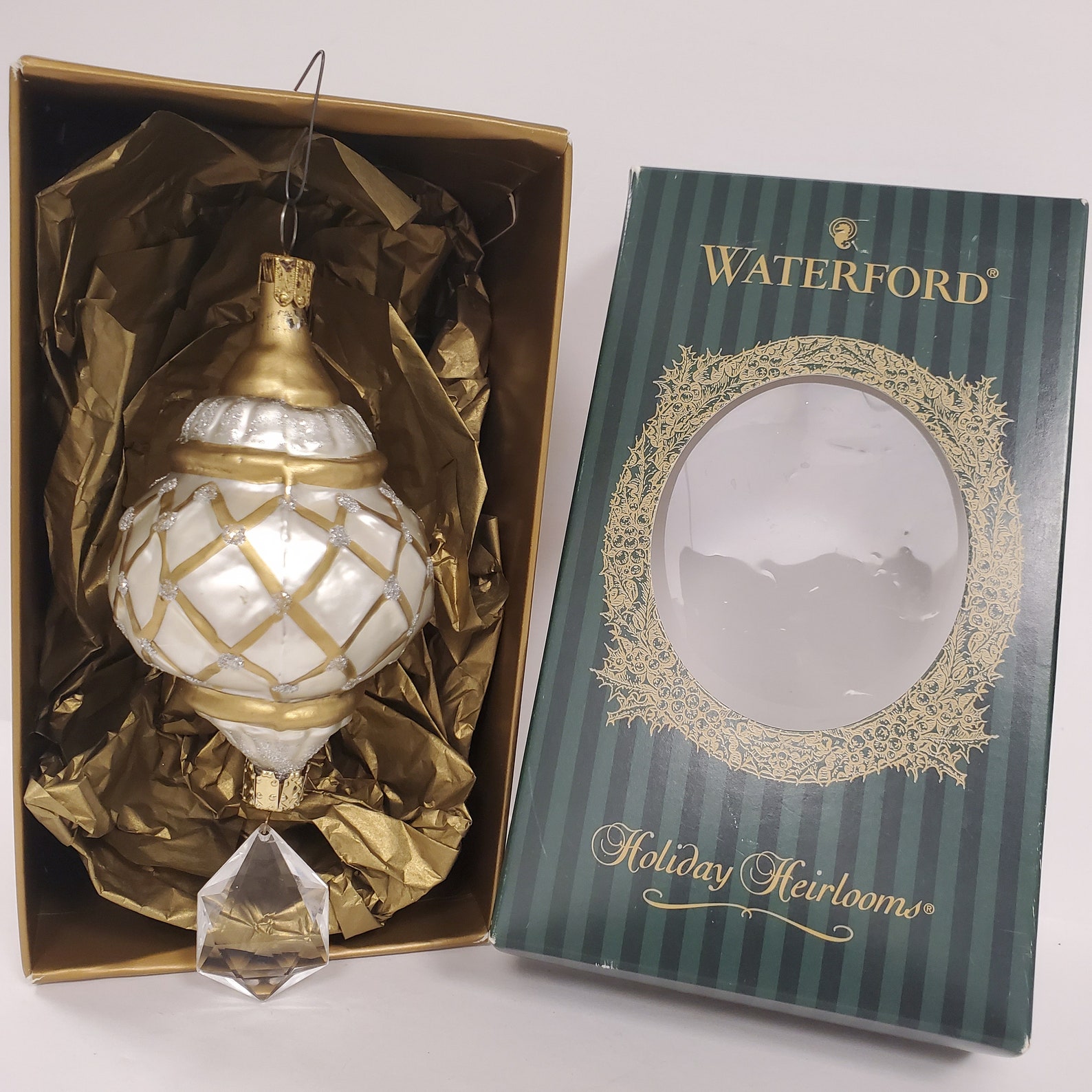 Vintage Holiday Waterford Heirloom Glass Sophisticated Finial Christmas ...