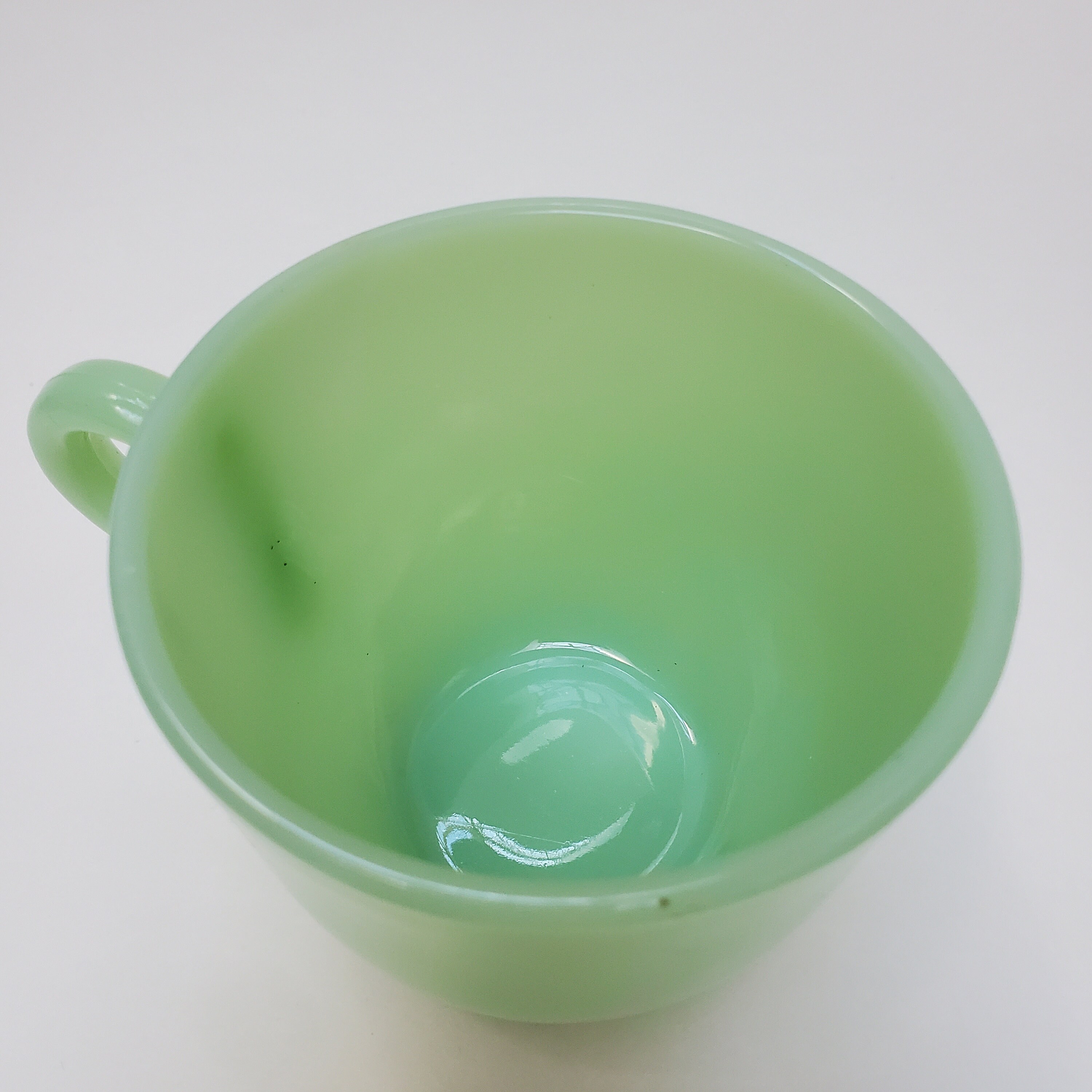 Vintage and Stunning Fire King Jadeite Restaurant Ware c Handle Cup