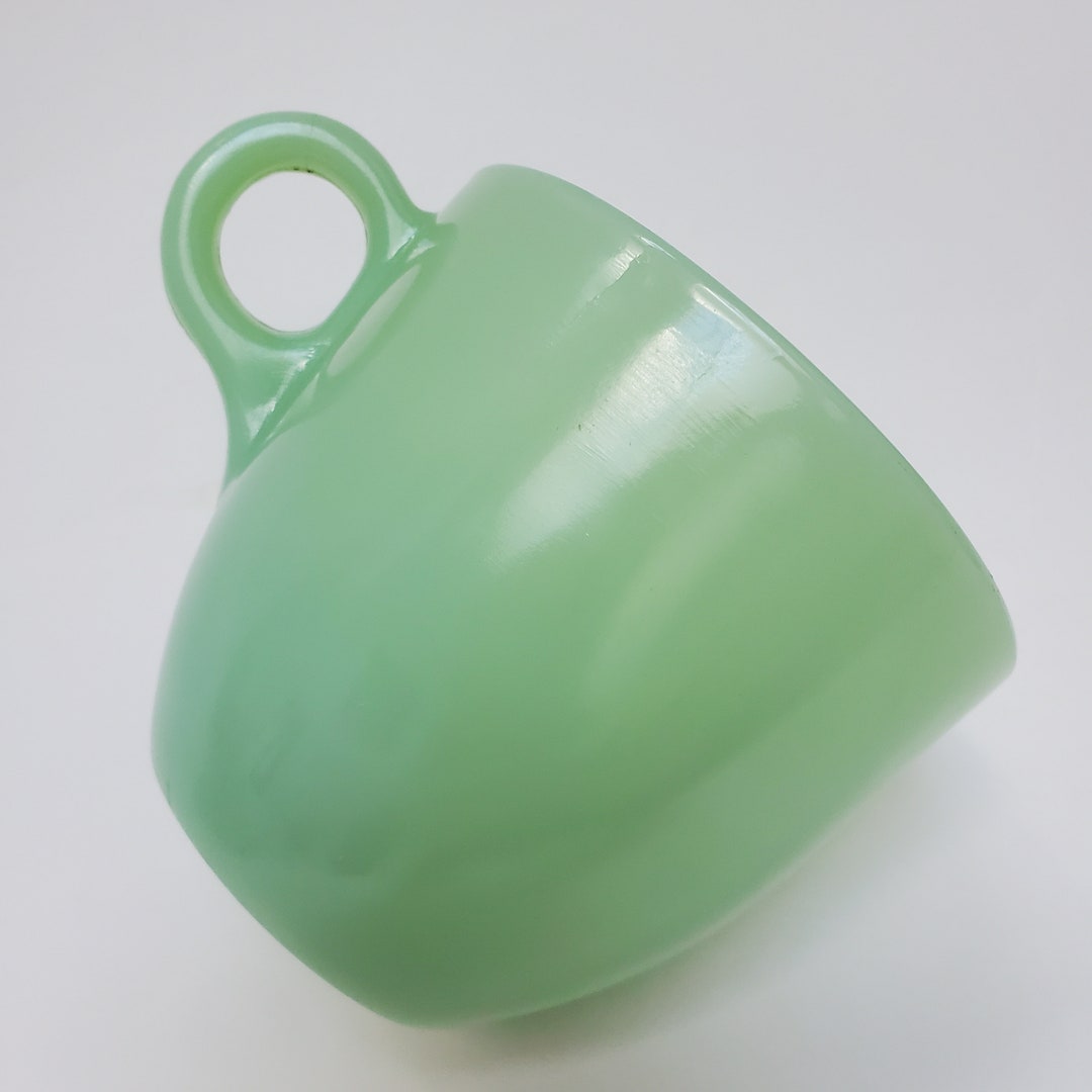 Vintage and Stunning Fire King Jadeite Restaurant Ware c Handle Cup