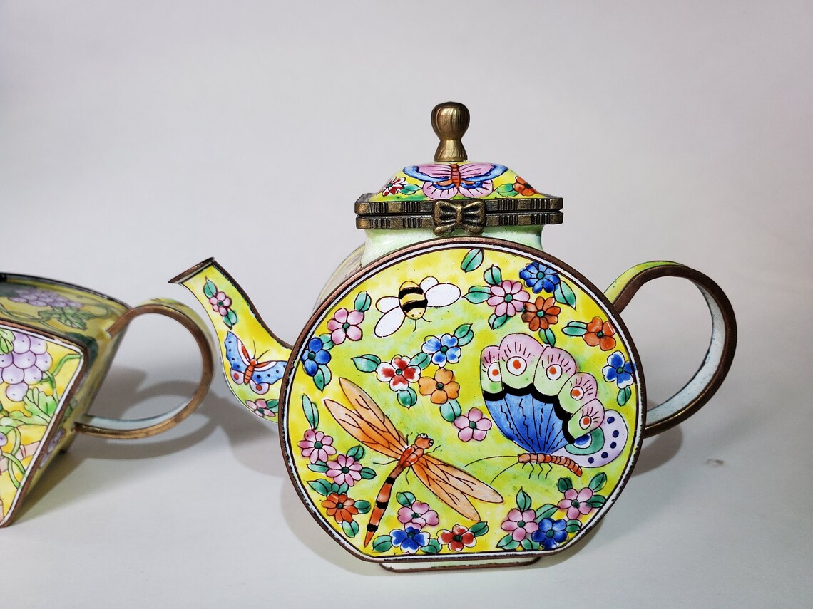 Rare Vintage pair of Kelvin Chen Limited Edition Enamel over Etsy