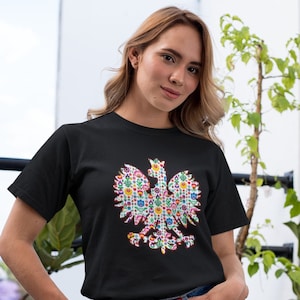 Polish Folklore Eagle Short-Sleeve Unisex T-Shirt, Polish Eagle, Polish Pride, Polish Heritage, Poland Eagle, Polish Gifts, Polish American